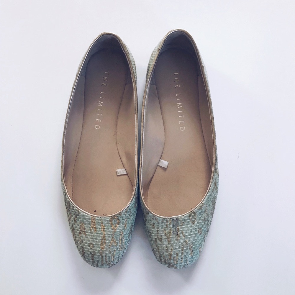 Women’s The Limited Mint/Gold Flats Size 7